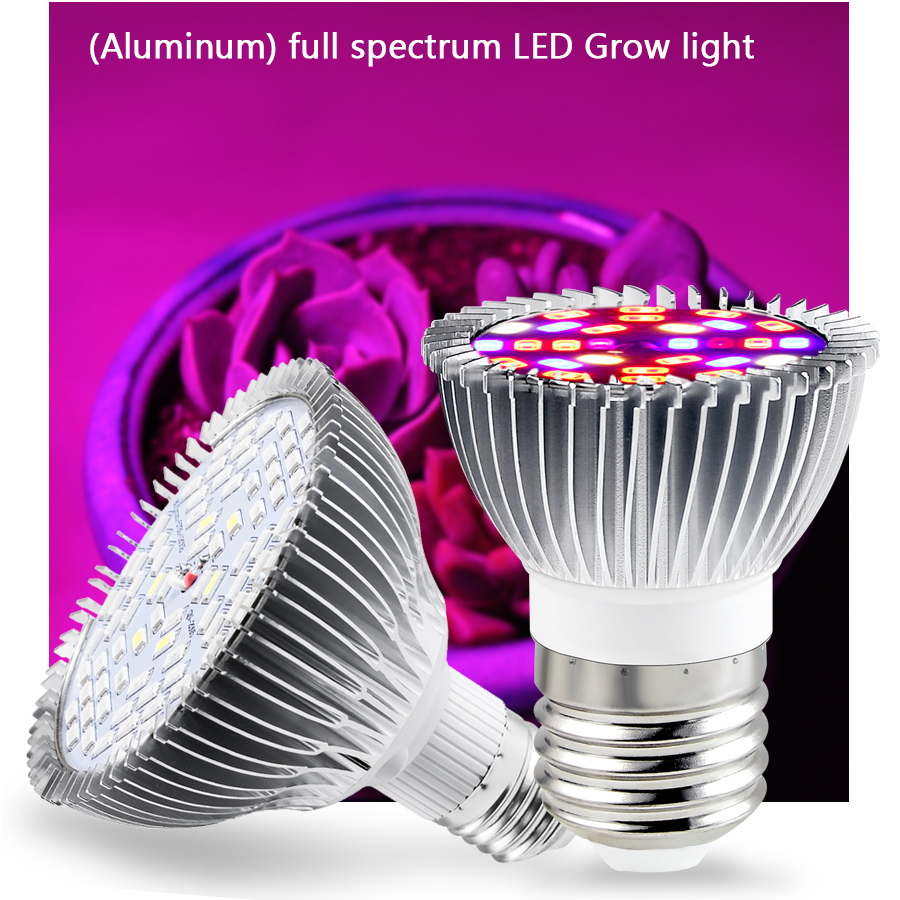 Adiodo LED Grow Light Full Spectrum 6W 10W 30W 50W 80W E27 หลอดไฟ LED ...
