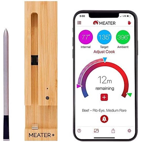 MEATER Plus เครื่องวัดอุณภูมิอาหารไร้สาย, 50m  Smart Wireless Meat Thermometer for The Oven Grill Ki