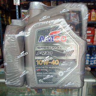 น้ำมันเครื่อง AMCO 10W-40 เบนซิน(4+1L)