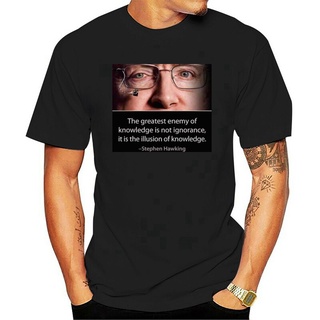 เสื้อยืดแขนสั้น พิมพ์ลายคําคม Stephen Hawking สําหรับผู้ชาย และผู้หญิงS-5XL