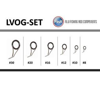 ชุดไกด์ Fuji LVOG SET โอริง ขาเดียว O Ring LV Stainless Guides - 6 ชิ้น. เบอร์ : 30,20,16,12,10,8