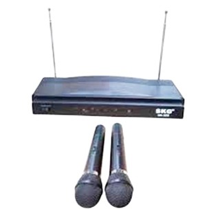 SKG ไมโครโฟนคู่ไร้สาย WIRELESS MICROPHONE รุ่น SK-329