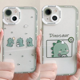 เคสมือถือ แบบนิ่ม ลายไดโนเสาร์น่ารัก สีเขียว สําหรับ VIVO Y53S Y51 Y51A Y31 2021 Y33S Y21S Y21 Y52 Y72 5G Y15S Y15A Y20 Y20i Y12S Y12A Y20s G Y30 Y50 Y30i Y12 Y15 Y17 U10