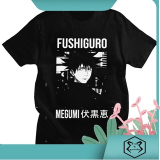 เสื้อยืดแขนสั้น ผ้าฝ้าย พิมพ์ลายอนิเมะ Fushiguro Megumi Jujutsu Kaisen s สไตล์สตรีท สําหรับผู้ชาย