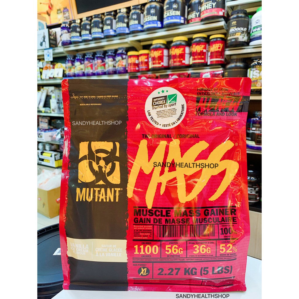 Mutant Mass 5lbsเพิ่มน้ำหนัก คาโบไฮเดตรจากธรรมชาติ มิวแทนท์ แมส ขนาด 5ปอนด์ (2.27กิโลกรัม)