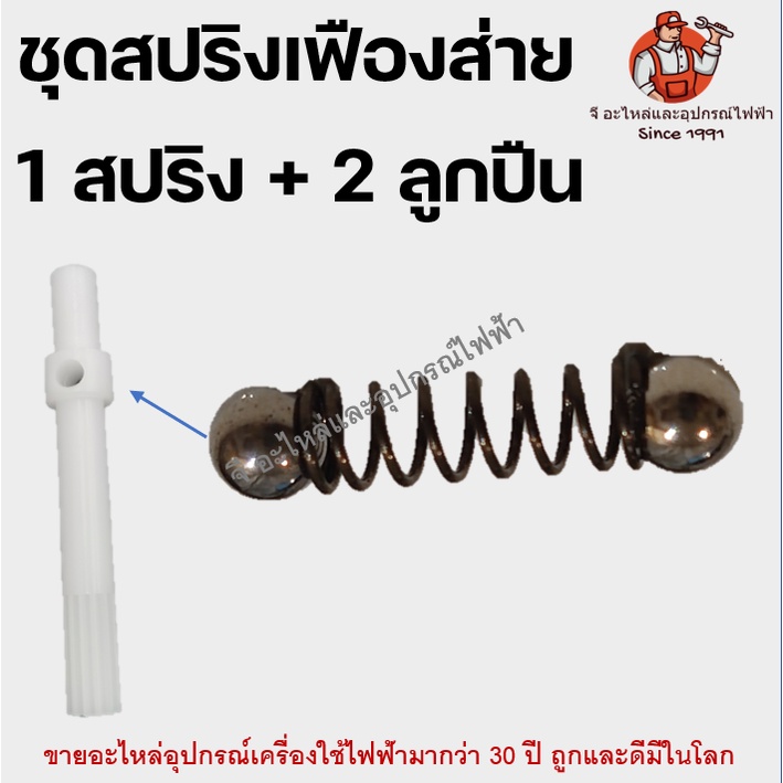 (1 ชุด) มีสปริง 1 อัน + ลูกปืน 2ลูก เฟืองส่ายพัดลม สปริง สปริงส่าย ลูกปืนพัดลม อะใหล่พัดลมฮาตาริ