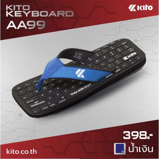 Clearance Sale 80% +โค้ส 20% Kito [AA99 KeyBoard ถูกสุดในไทย] Size 36-43 รองเท้าแบบหูหนีบ Flip-Flops