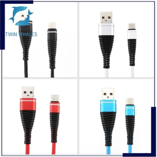 สายเคเบิล USB-C Type C ขดลวดสปริง Type-C สายชาร์จซิงค์ข้อมูล