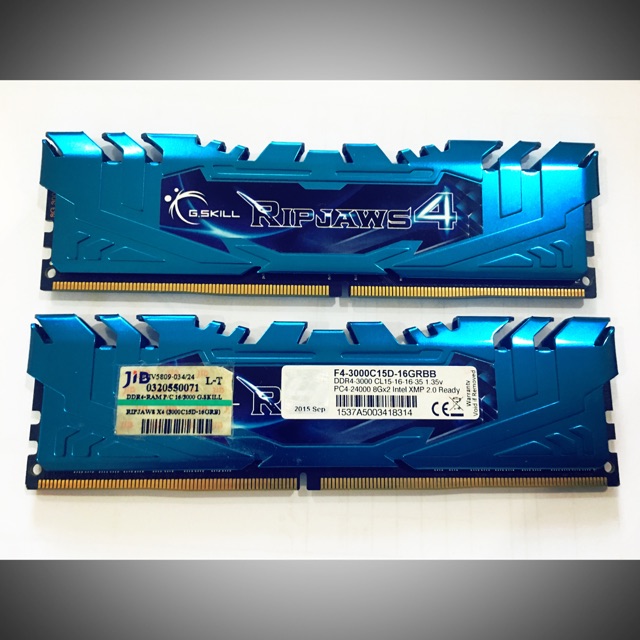 Ram PC ddr4/3000 G.skill Ripjaws 4 16GB(8GBx2) ประกัน LT