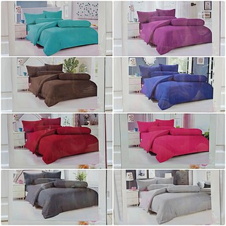 ‼️Sale ลดล้างสต๊อก ผ้าปูที่นอนสีพื้นรัดมุม ลายล่อง ขนาด6ฟุต