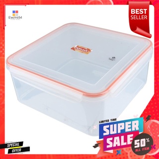 กล่องอาหารเหลี่ยม POPLOCK 9147 7.4 ลิตร สีส้มFOOD CONTAINER POP LOCK 9147 7.4L ORANGE