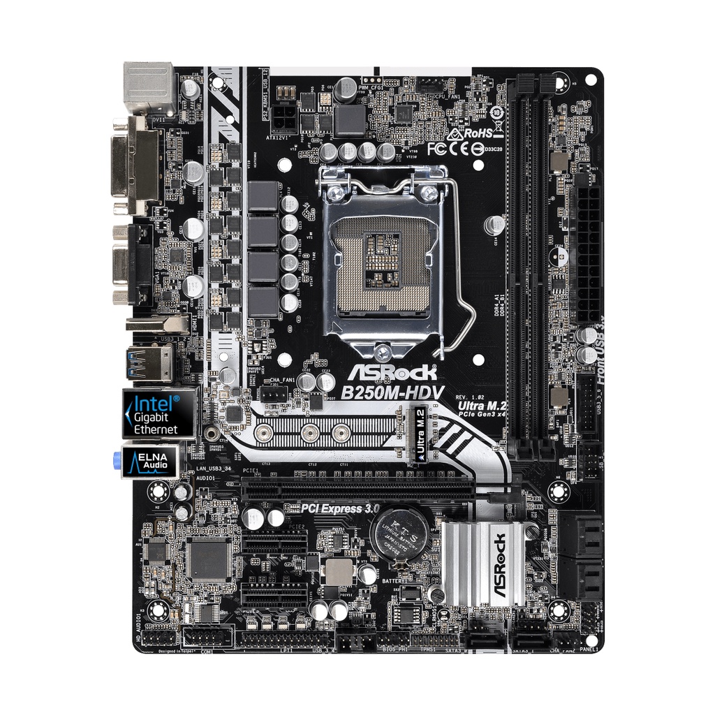 1151 ASROCK B250M-HDV M.2 พร้อมส่ง