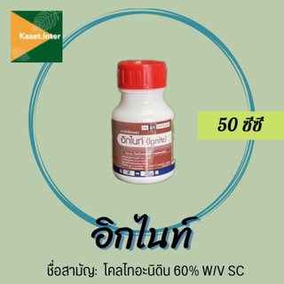 อิกไนท์ โคลไทอะนิดิน 60% ขนาด 50 ซีซี FMC ฤทธิ์แรง เขียวนาน กำจัดเพลี้ยไฟ