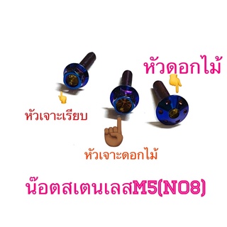 น๊อตสเตนเลส ขนาดM5(No8)***ราคา/1ตัว