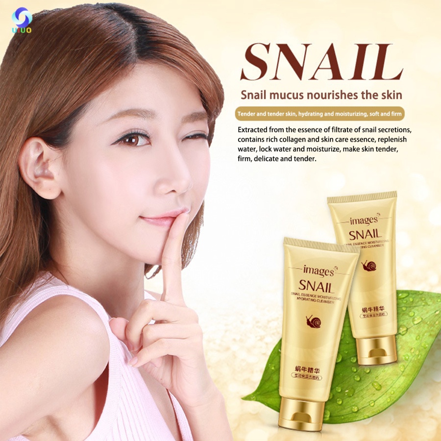 【UIUO】 Snail Essence คลีนเซอร์ทําความสะอาดผิวหน้า ให้ความชุ่มชื้น 100 ...