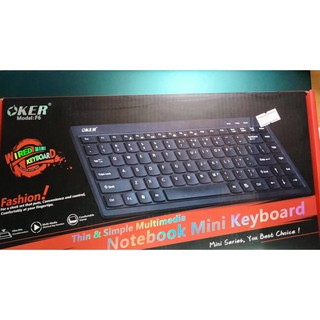 มินิคีย์บอร์ดมีสาย OKER รุ่น Model F6 พกพาสะดวก (สีขาว)