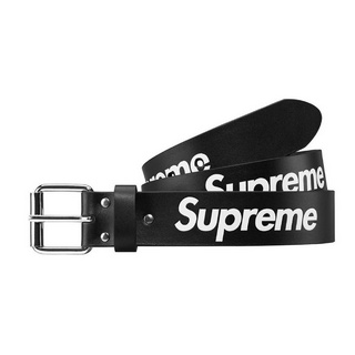 Supreme Repeat Leather Belt (SS23) (BLACK)