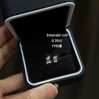 ✨💎ต่างหู emerald cut 30ตัง เหลี่ยมชัดๆ เล่นไฟสุด มาตามคำเรียกร้อง ตอนนี้เพชร fancy shape นิยมมากน้า