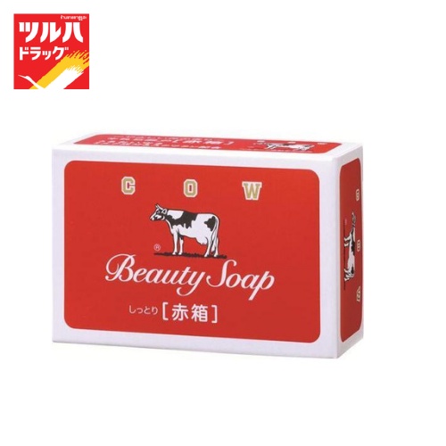 คาว แบรนด์ สบู่ก้อน บิวตี้ โซป มอยส์เจอร์ (สีแดง) 90 ก./Cow Brand Beauty Soap Moisture(Red Box) 90 G.