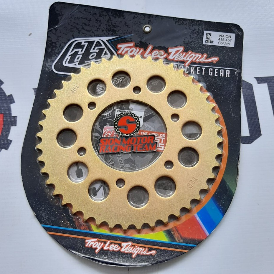 415-45T เกียร์หลัง Yamaha Vixion / NVL / NVA / Byson / R15 / Scorpio / Xabre / SZ 150 Troy Lee Desig