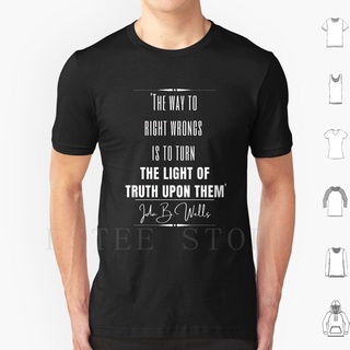 แขนสั้นcrew neckเสื้อยืดลําลอง สําหรับผู้ชาย แขนสั้น คอกลม พิมพ์ลาย Ida B. Wells- “The Way To Right Wrongs Is To Turn Th