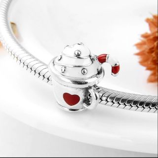 Warm Cocoa Silver Charm ชาร์มเงินแท้ถ้วยโกโก้ พร้อมส่ง