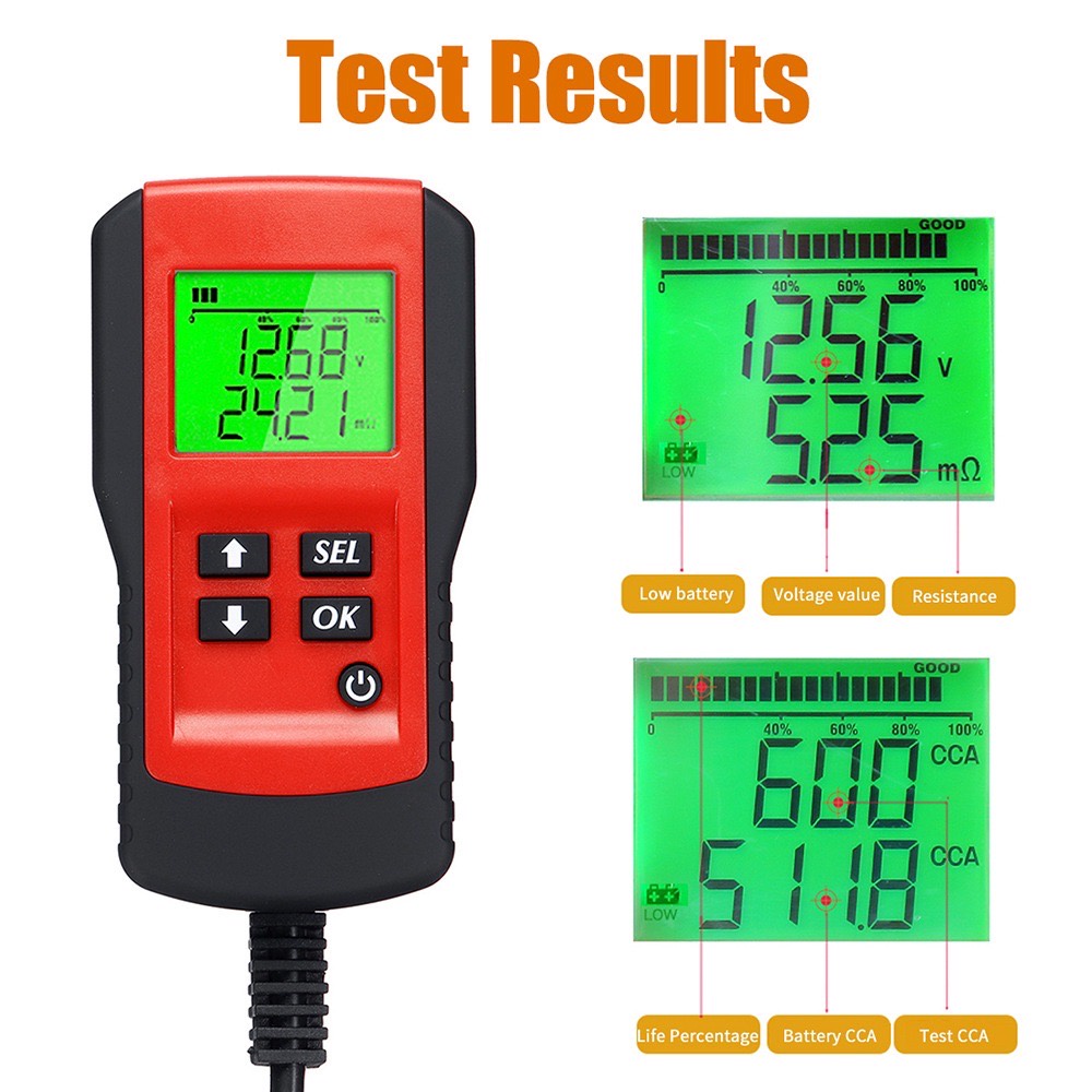 AE300 เครื่องวัดค่า CCA แบตเตอรี่ เครื่องวิเคราะห์แบตเตอรี่ วัดแบตเตอรี่ / Battery AnalyzerV