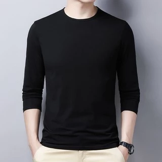 พร้อมส่งเสื้อยืดแขนยาวผู้ชายเสื้อยืดคอกลมผู้ชาย