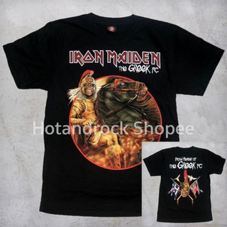 เสื้อยืดโอเวอร์ไซส์เสื้อวง Iron Maiden TDM 1803 HOT AND ROCKS-3XL