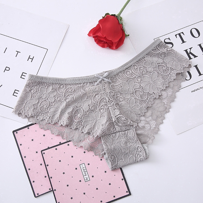 กางเกงชั้นในลูกไม้ เอวต่ำ แบบไร้รอยต่อ เซ็กซี่ สำหรับผู้หญิง - รูปที่ 3