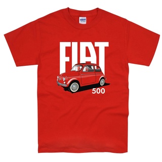 tshirtเสื้อยืดคอกลมฤดูร้อนเสื้อยืด ลาย Italian Fiat 500 สไตล์วินเทจย้อนยุค คลาสสิก 500 ไซซ์ XS S M L XL XXL 3XL 4XL 5XL