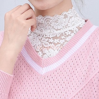 royal 1 Pc Lady Shirt False Collar Lace Detachable False Faux Collar Cuff Choker Tie Korean Style Hollowed-Out Collar