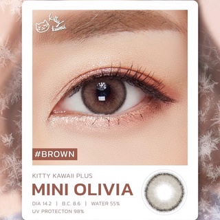 🇰🇷  Mini Olivia สี Brown คอนแทคเลนส์ kitty kawaii Style เกาหลี