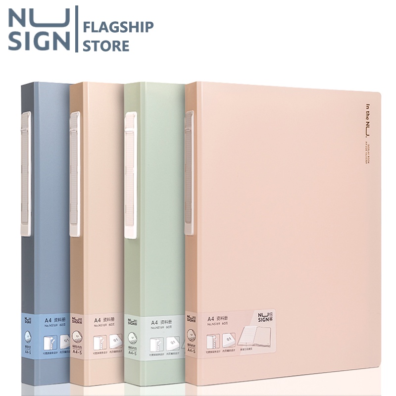 Nusign แฟ้ม แฟ้มใส่เอกสาร เก็บเอกสารสำคัญ อุปกรณ์สำนักงาน ประหยัดพื้นที่จัดเก็บ สี มี 3 ขนาด Display Book