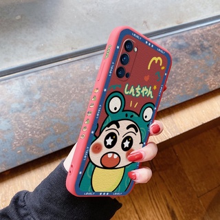 เคสโทรศัพท์ OPPO Reno4 4G Reno4 5G Reno4 Pro 5G Reno4z 5G Reno4 lite Reno4 SE เคสหลังนิ่มกันกระแทกลายการ์ตูนเครยอนชินจังพร้อมเคสป้องกันเลนส์เต็มตัวกล้องลายซิลิโคนเหลวด้านข้างสำห