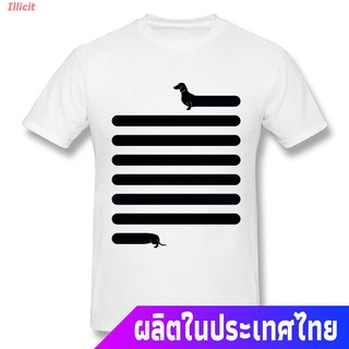 Illicit เสื้อยืดแขนสั้น Very Long Dog Dachshund T Shirt Unisex Leisure Homme Tee Shirt 100% Cotton Men T-shirt Christmas