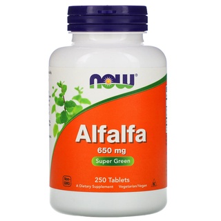 Now foods Alfalfa 650mg 250 tablets อาหารเสริมอัลฟัลฟ่า จากอเมริกาค่ะ super food, super green