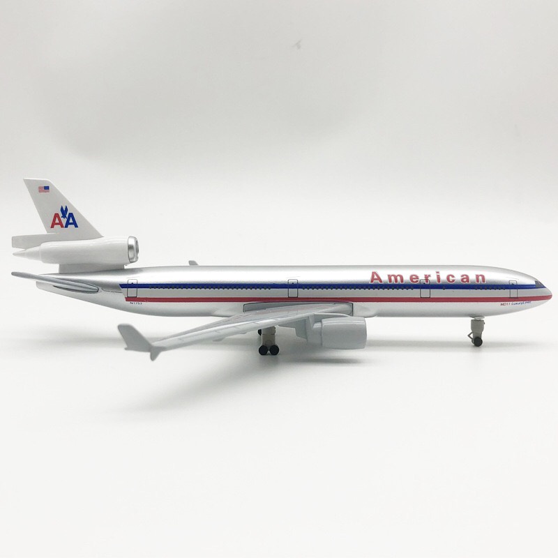 โมเดลเครื่องบิน *พร้อมส่งจากไทย* 20cm Air USA American AA MD-11 Airways Diecast Airplane Model Alloy Metal Air Plane