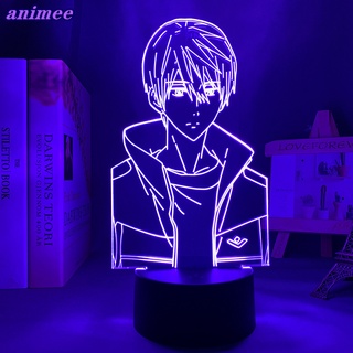 โคมไฟตั้งโต๊ะ Led อะคริลิค ลายการ์ตูนอนิเมะ Haruka Nanase 3d สําหรับตกแต่งห้องนอนเด็ก