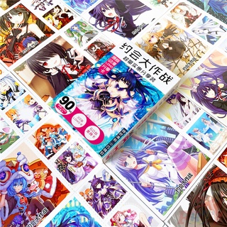 90 ชิ้น / กล่อง ✪ การ์ดโลโม่ ลายการ์ตูนอนิเมะ DATE A LIVE Mini ✪ โปสการ์ด ขนาด 6.2 ซม.*6.2 ซม. 30 ชิ้น และการ์ดโลโม่ ขนาดเล็ก 3 ซม.*3.1 ซม. 60 ชิ้น