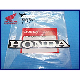 HONDA (110 mm.) T2 STICKER "GENUINE PARTS" "WHITE" &amp; "BLACK"  // สติ๊กเกอร์ Honda แท้ สีขาวตัดเส้นดำ (ขนาด 110 มม.)