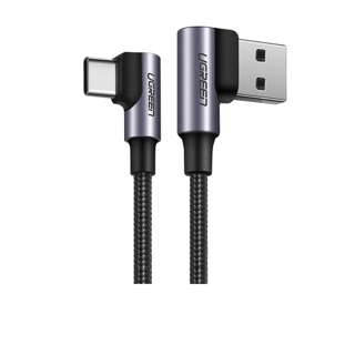 Ugreen สายชาร์จ USB C 90 องศา Type C QC ชาร์จเร็ว 2.0 3.0 สําหรับ for iPad Pro Samsung Galaxy LG Nintendo