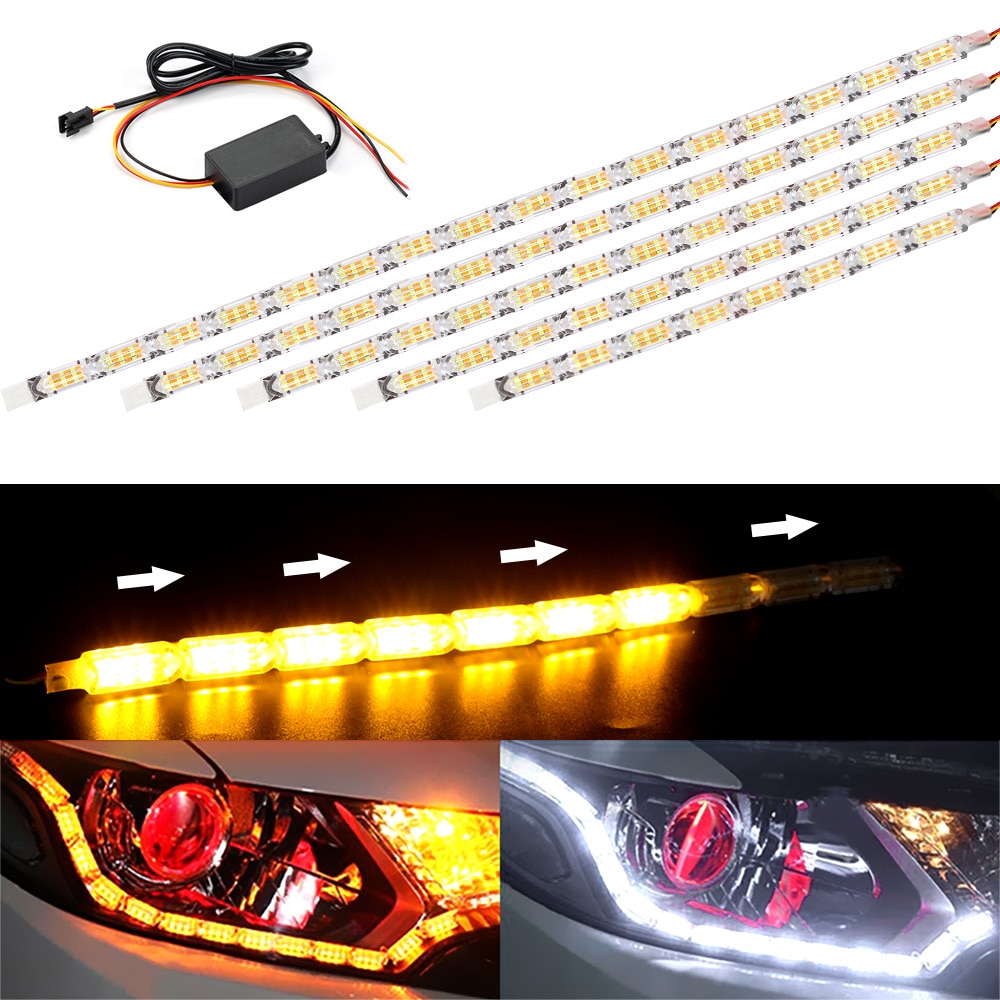 Codleepee Signal Lamp Day Lamp Drl 2pcsset Led Daytime Running Strip