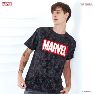 VATANA - เสื้อยืดลายหินอ่อนพิมพ์ลาย MARVEL CLASSIC LOGO