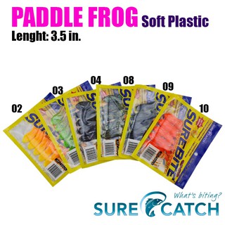 กบยาง Sure Catch Paddle Frog เหยื่อยาง เหยื่อปลอม อุปกรณ์ตกปลา ขนาด 3.5 นิ้ว