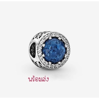 Pandora silver radiant charm เรเดียนน้ำเงิน