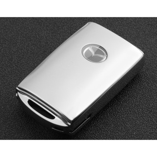 เคสรีกุญแจรถยนต์ สำหรับรถ New Mazda 3 ปี2020, CX30, cx3 ซิลิโคน  tpu สีเงินแบบสวม