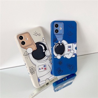 🔥เคสชิลิโคนTPU สำหรับ เคสโทรศัพท์มือถือ Astronauts การ์ตูนทุกรุ่น 13 7/8 6S 6P12 Pro Max 7พลัส XS 11 #237