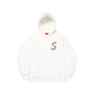 Supreme x Swarovski® S Logo Hooded Sweatshirt (WHITE)