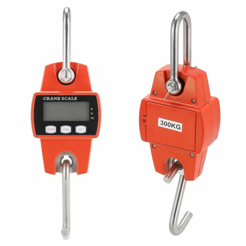 JGSK 300KG/660LBS Mini Crane Scale Portable LCD Digital Electronic Balance Hanging Scales Heavy